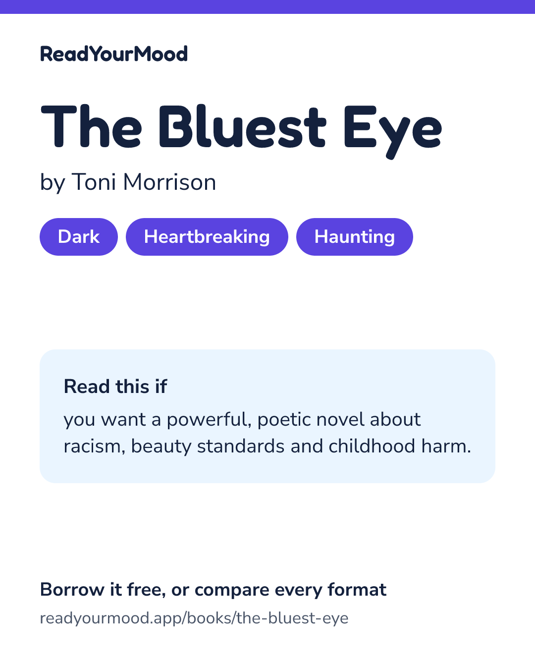 Share card for The Bluest Eye