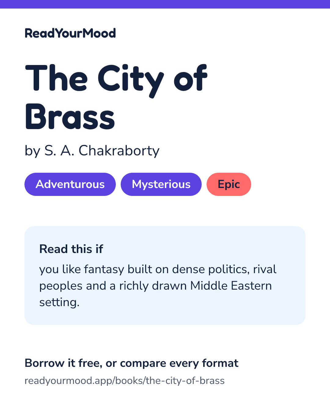 Share card for The City of Brass