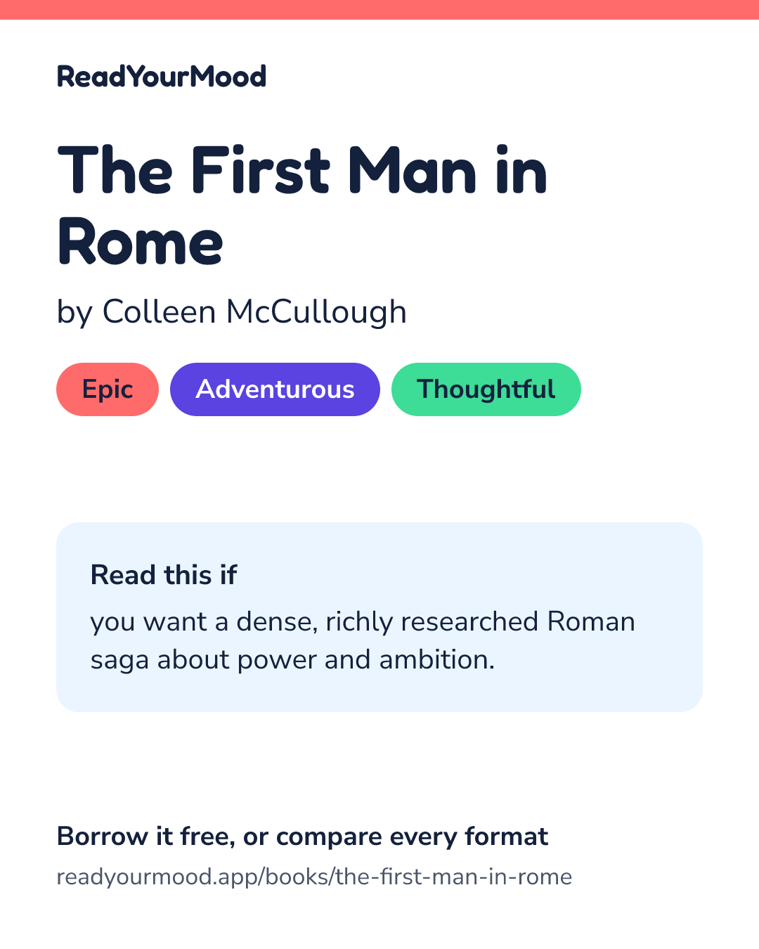 Share card for The First Man in Rome