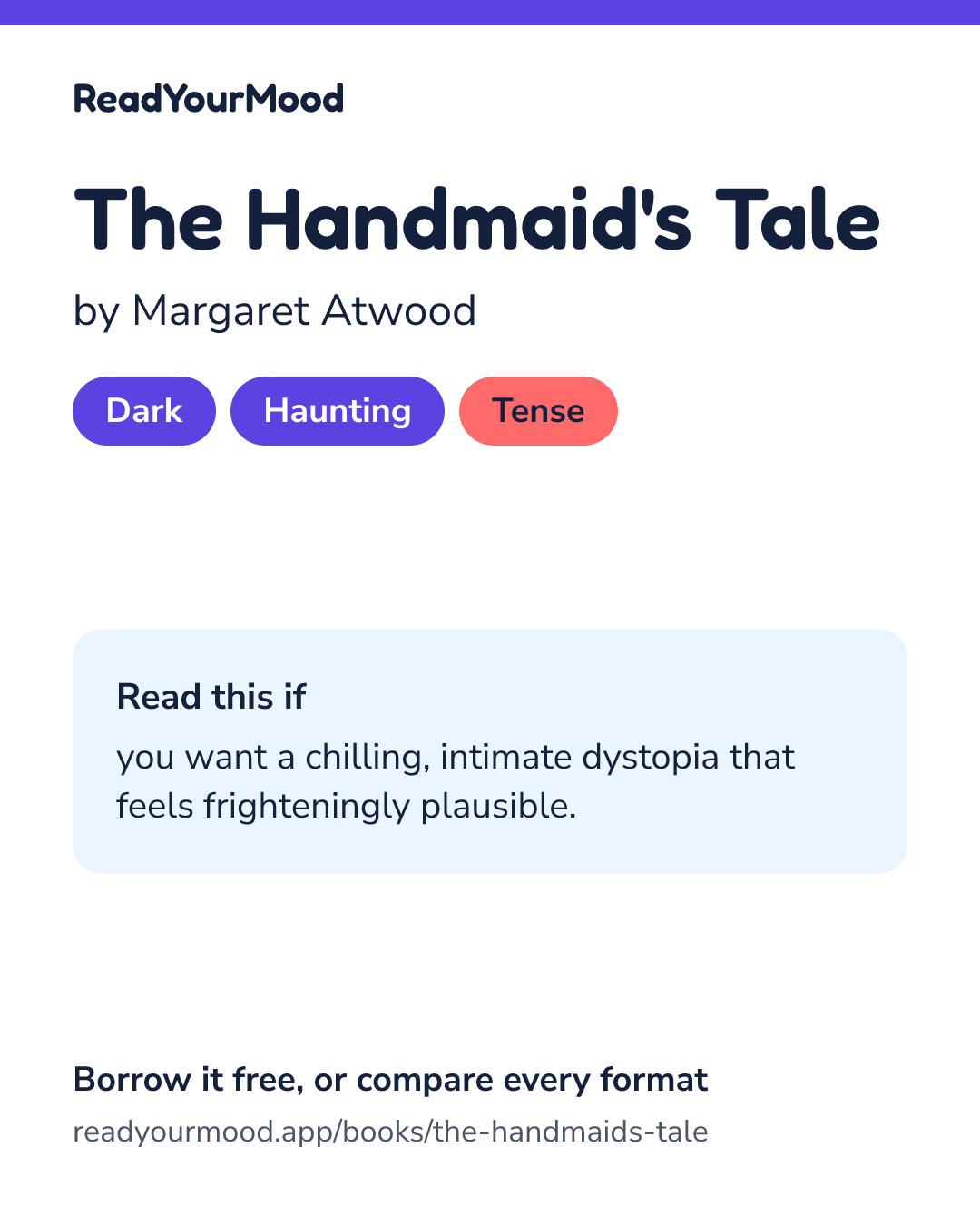 Share card for The Handmaid's Tale