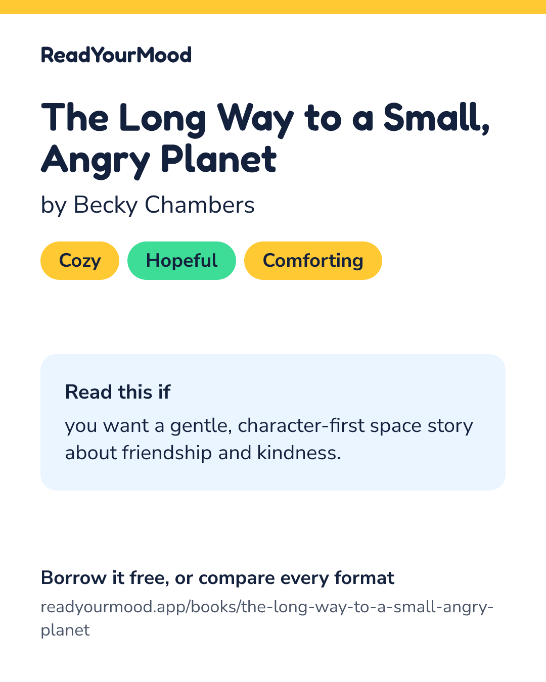 Share card for The Long Way to a Small, Angry Planet