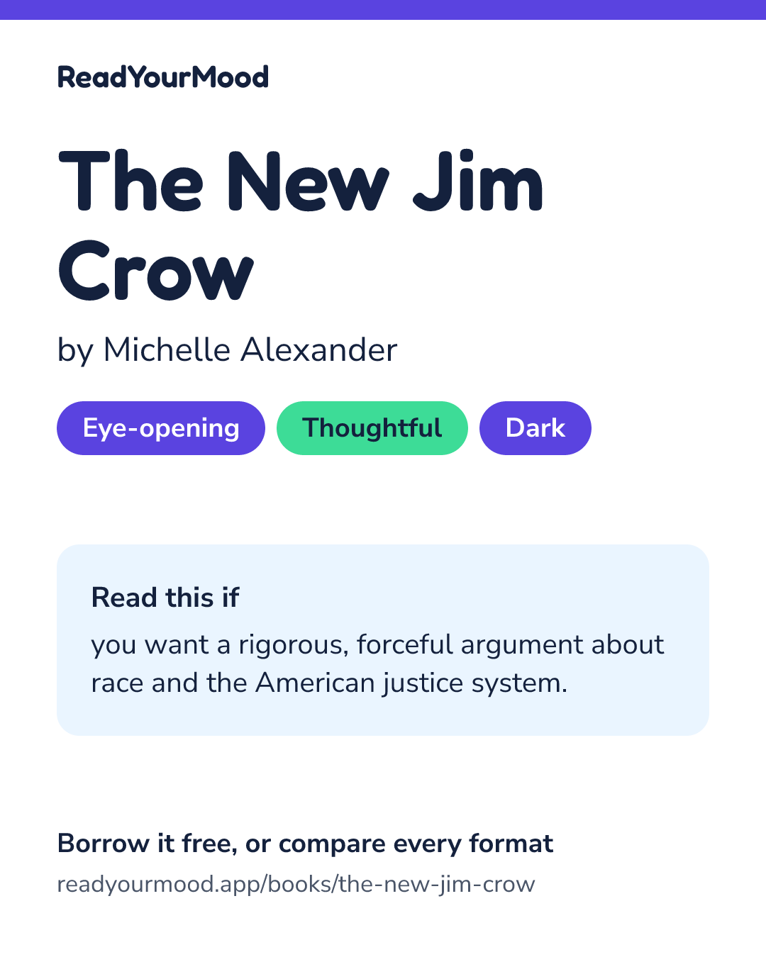Share card for The New Jim Crow