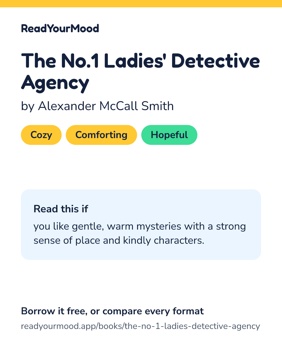 Share card for The No.1 Ladies' Detective Agency