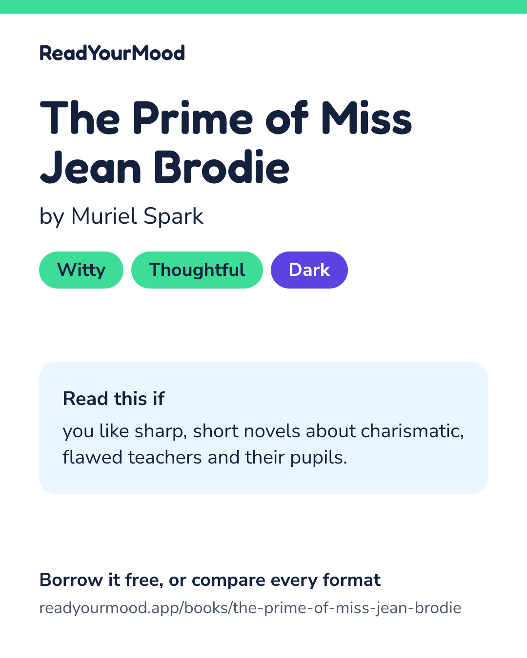 Share card for The Prime of Miss Jean Brodie