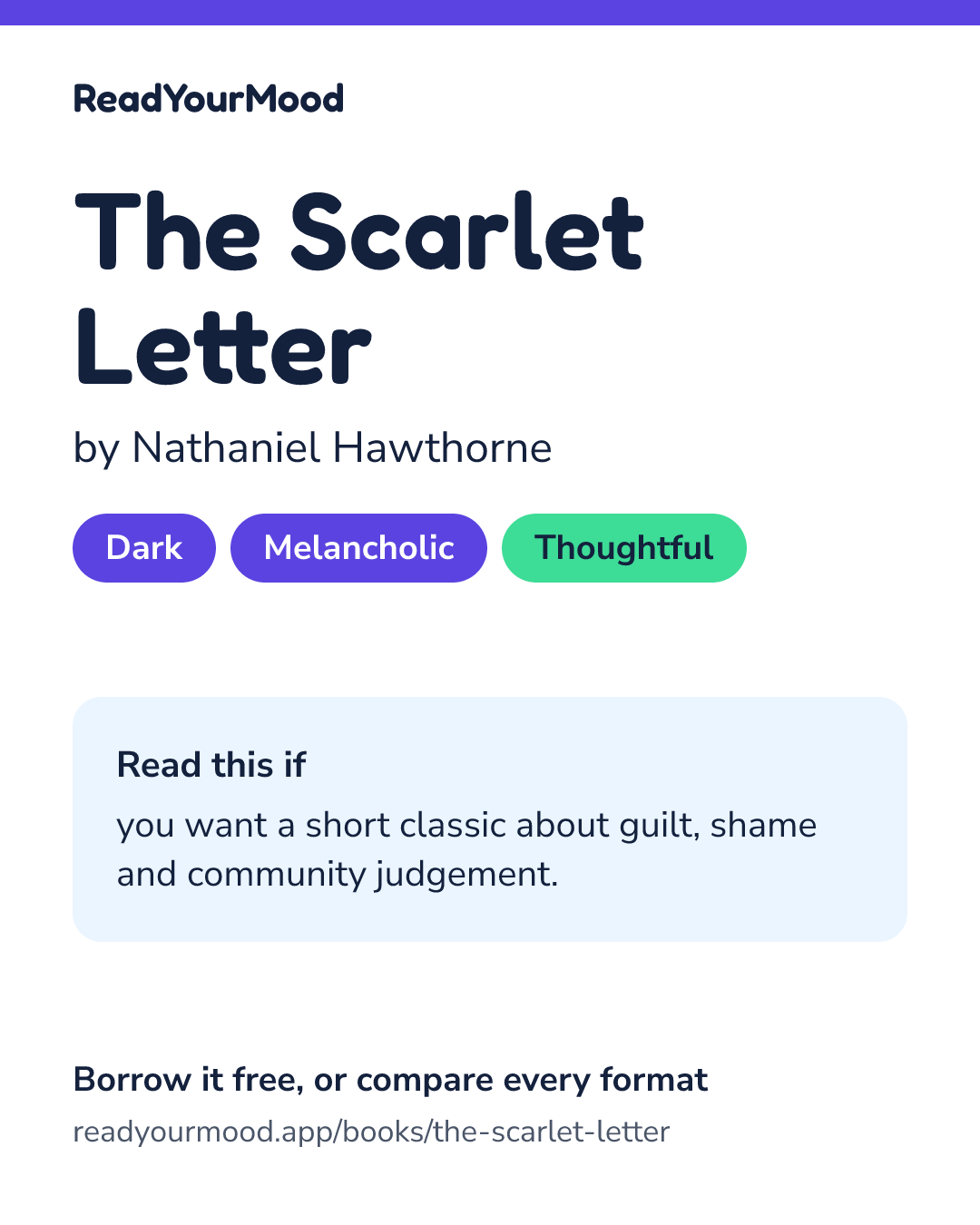 Share card for The Scarlet Letter