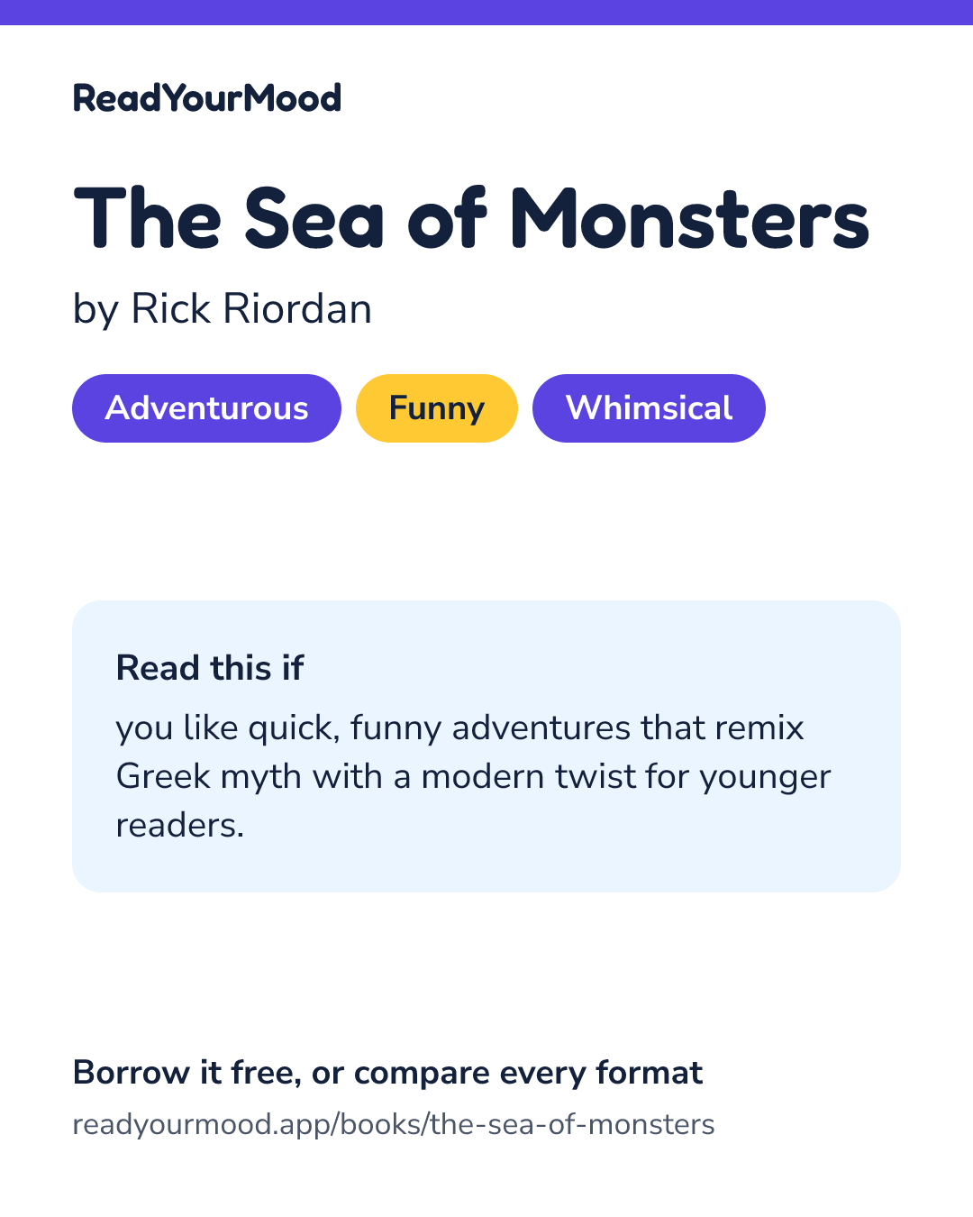 Share card for The Sea of Monsters