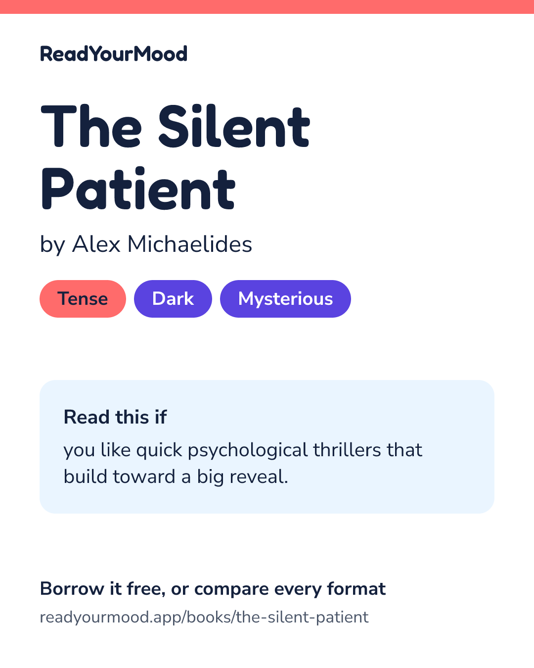 Share card for The Silent Patient