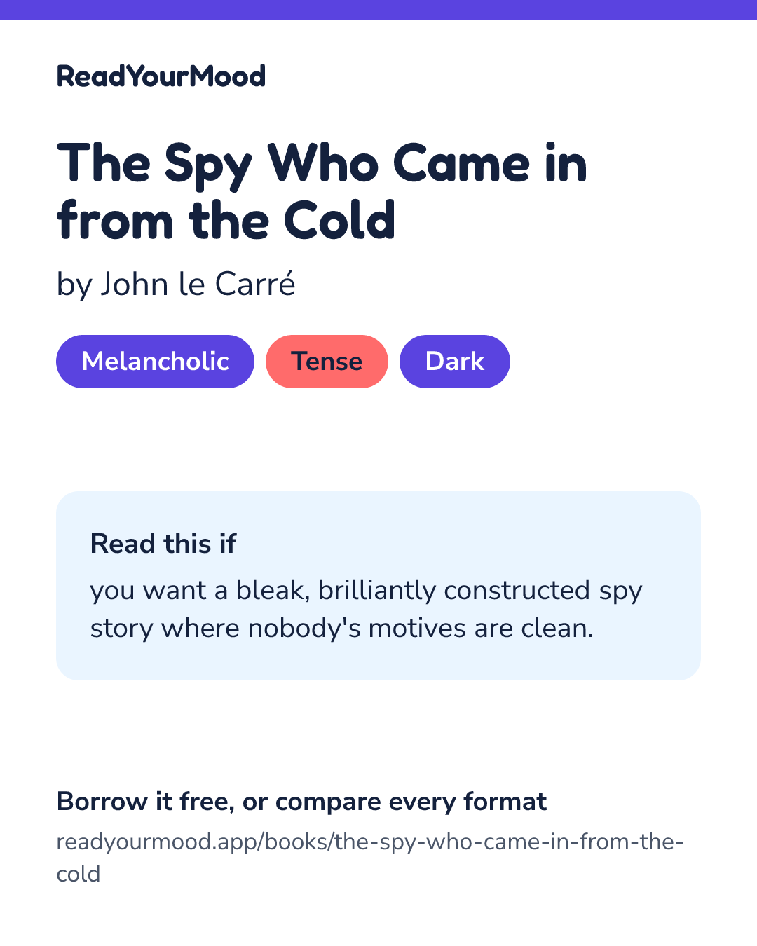 Share card for The Spy Who Came in from the Cold