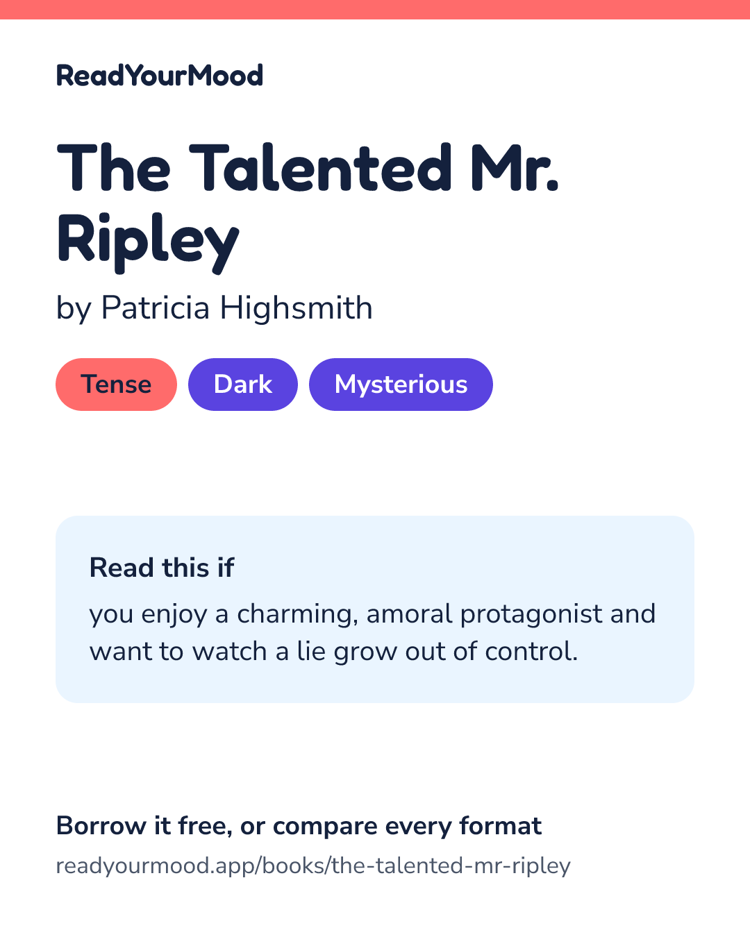 Share card for The Talented Mr. Ripley