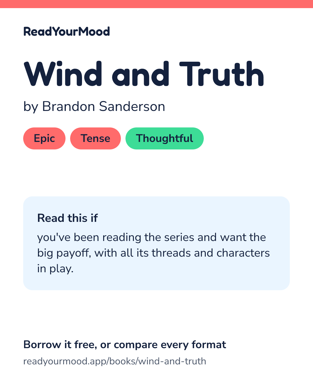 Share card for Wind and Truth