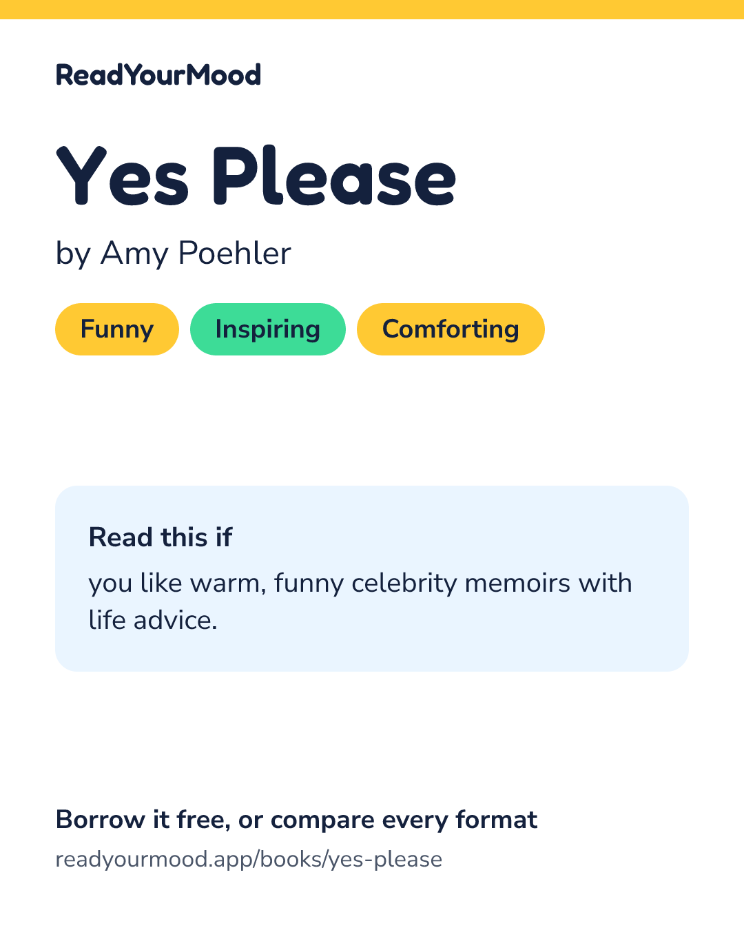 Share card for Yes Please